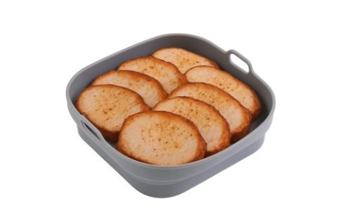 AD 6735 Tacka silikonowa do frytkownicy powietrznej | kwadratowa | 19,7 cm | wielokrotnego użytku | silikon spożywczy bpa free