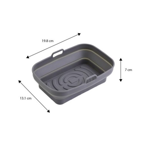 AD 6736 Tacka silikonowa do frytkownicy powietrznej | 19,8 cm x 13,1 cm | wielokrotnego użytku | silikon spożywczy bpa free