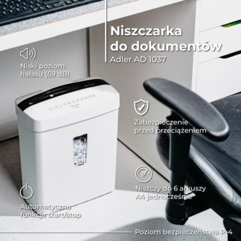 AD 1037 White Niszczarka do dokumentów