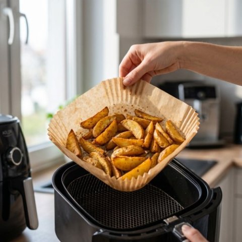 AD 6731 Papierowe wkłady do frytkownicy - 16 cm| 100 szt. | do 240°c | biodegradowalne