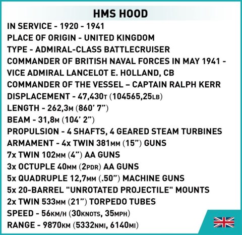 Klocki hms hood