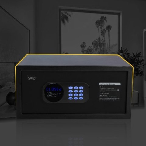 AD 1045 Sejf z kodem elektronicznym i zamkiem