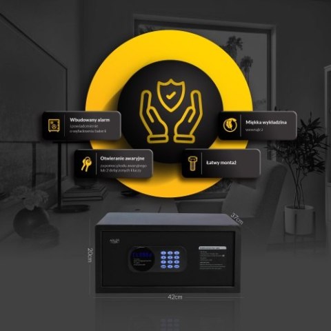 AD 1045 Sejf z kodem elektronicznym i zamkiem