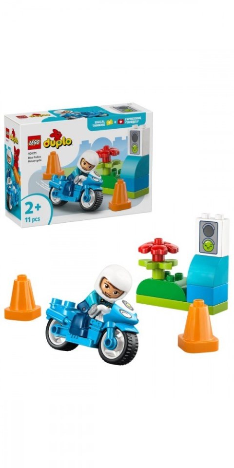 Klocki duplo 10471 niebieski motocykl policyjny