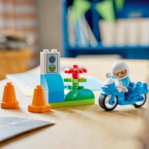 Klocki duplo 10471 niebieski motocykl policyjny