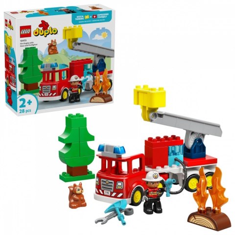 Klocki duplo 10473 wóz strażacki z wężem i strażakiem