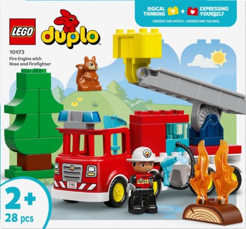 Klocki duplo 10473 wóz strażacki z wężem i strażakiem