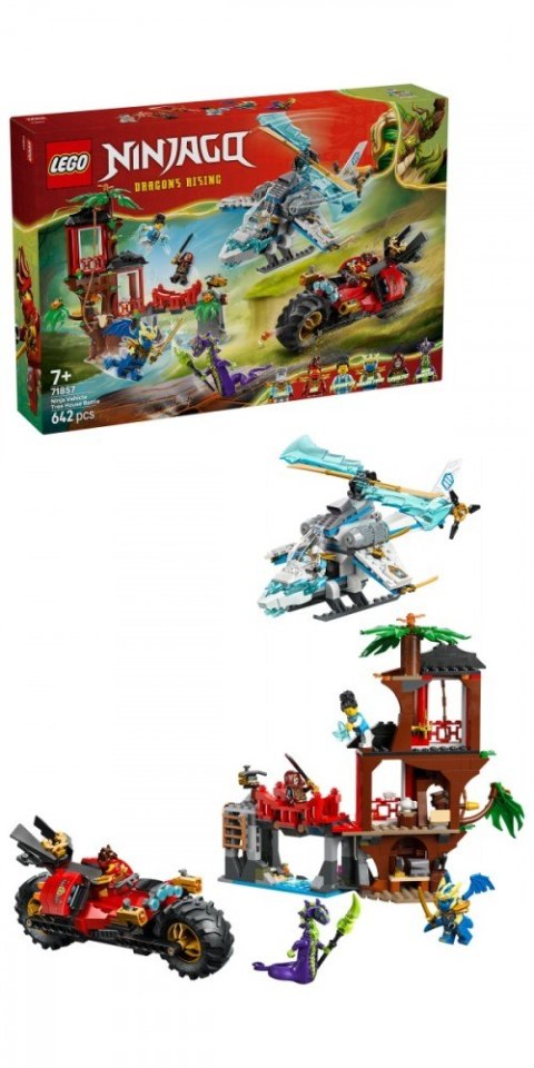 Klocki ninjago 71857 bitwa ninja: domek na drzewie z pojazdami