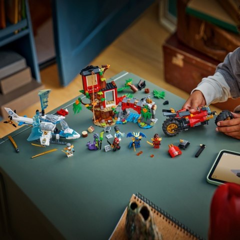 Klocki ninjago 71857 bitwa ninja: domek na drzewie z pojazdami