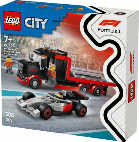 Klocki city 60493 ciężarówka f1 z bolidem audi f1