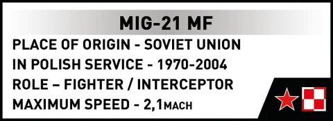 Klocki mig-21 mf 381 klocków
