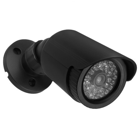 Zestaw dwóch atrap kamer tubowych, diody IR LED, czarna, zasilanie 2xAA (brak w zestawie), ABS, IR1800 BT