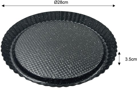 Forma do tarty, metalowa, z powłoką nieprzywieralną, czarna, średnica 28 cm klausberg, kb-7836