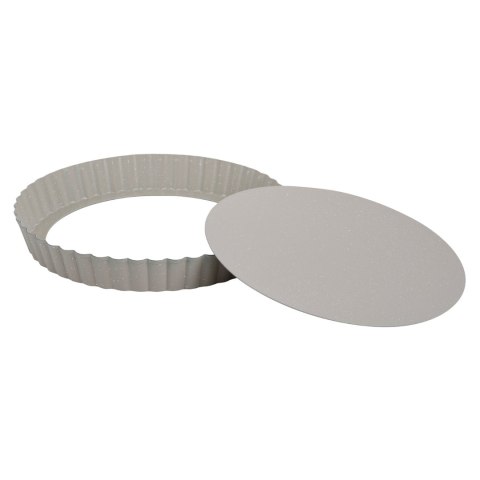 Forma do tarty z wyjmowanym dnem śr.25 cm, stal węglowa, marmurkowa powłoka non-stick, beżowa, kinghoff, kh-1969