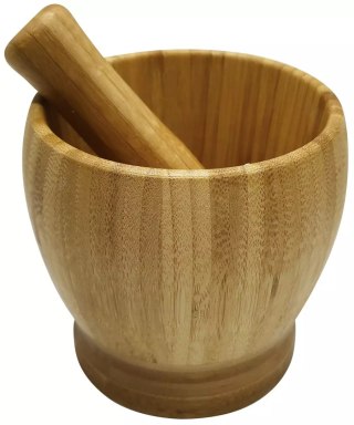 Moździerz, bambus zestaw 2 elementy, śr.9,8x9cm kinghoff