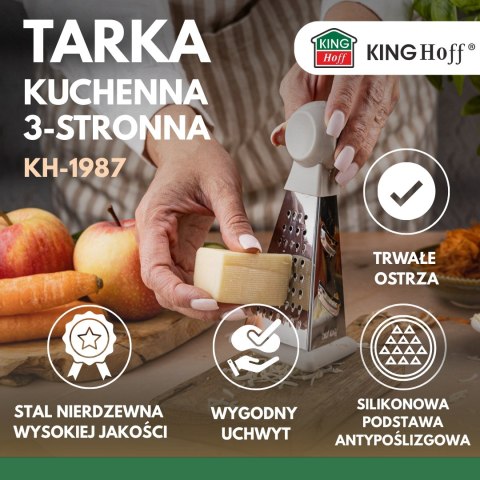 Tarka do warzyw, 3-stronna, stal nierdzewna, kinghoff, kh-1987