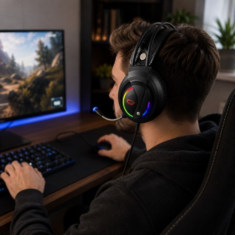 EGH470 Esperanza słuchawki z mikrofonem gaming nightshade