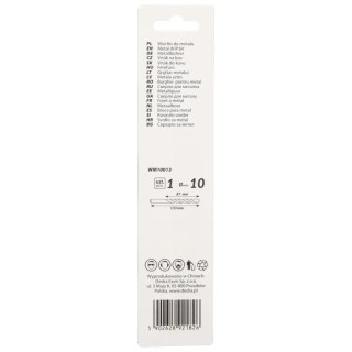 Wiertło do metalu, hss, stal 4341, 135°, 10x133mm, 1szt