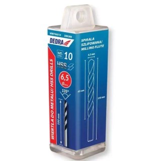 Wiertło do metalu, hss, stal 4341, 135°, 3,2x65mm, 10szt