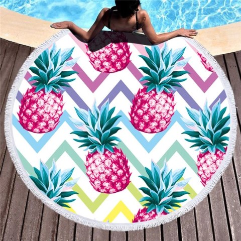 BQ50D Duży ręcznik plażowy okrągły 160cm