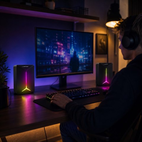 EGS105 Esperanza głośniki 2.0 usb led rainbow frevo