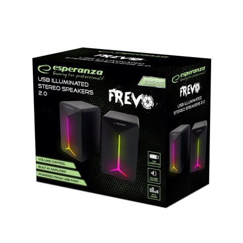 EGS105 Esperanza głośniki 2.0 usb led rainbow frevo