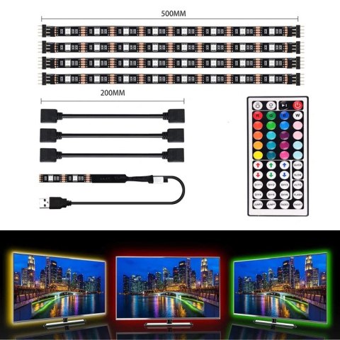 ZD4D Podświetlenie tv led rgb 4x50cm