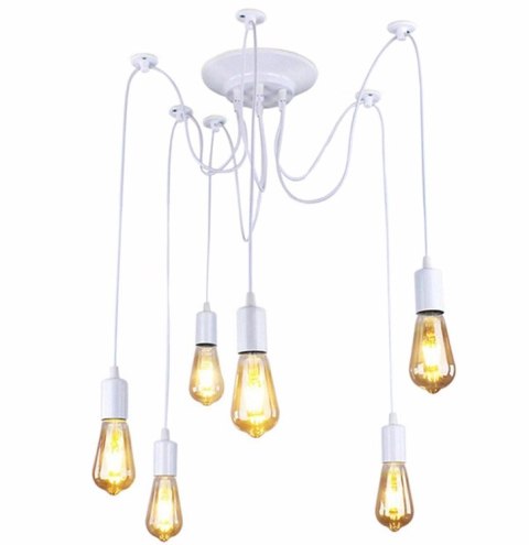 ZD74B Lampa sufitowa 6 ramion biała