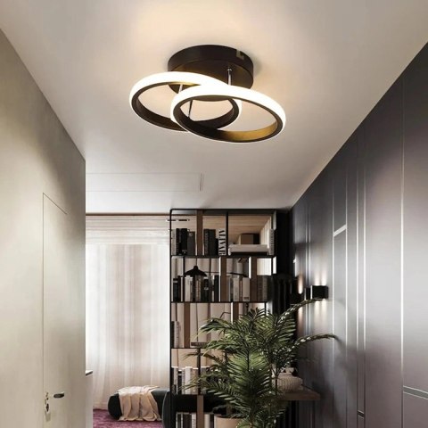 ZD110 Lampa żyrandol plafon led czarna