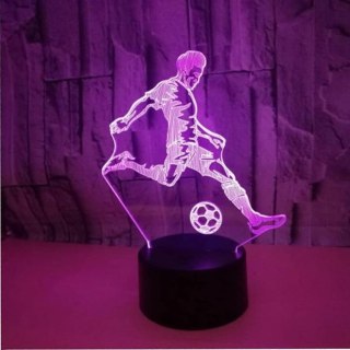 ZD98K Lampka nocna piłkarz 3d led