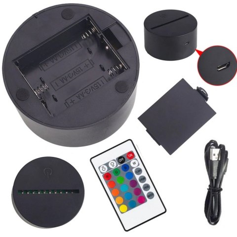 ZD98K Lampka nocna piłkarz 3d led