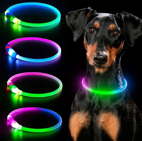 DA269A Obroża świecąca led reg. rgb