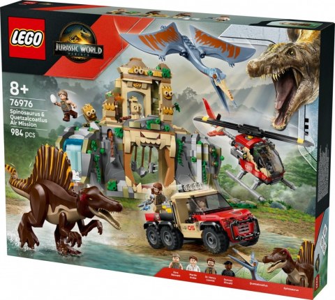 Klocki jurassic world 76976 powietrzna misja z kecalkoatlem i spinozaurem