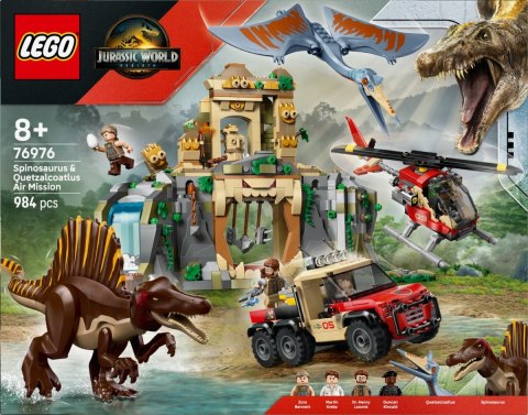 Klocki jurassic world 76976 powietrzna misja z kecalkoatlem i spinozaurem