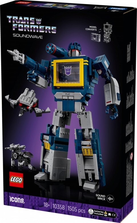 Klocki icons 10358 transformers: soundwave
