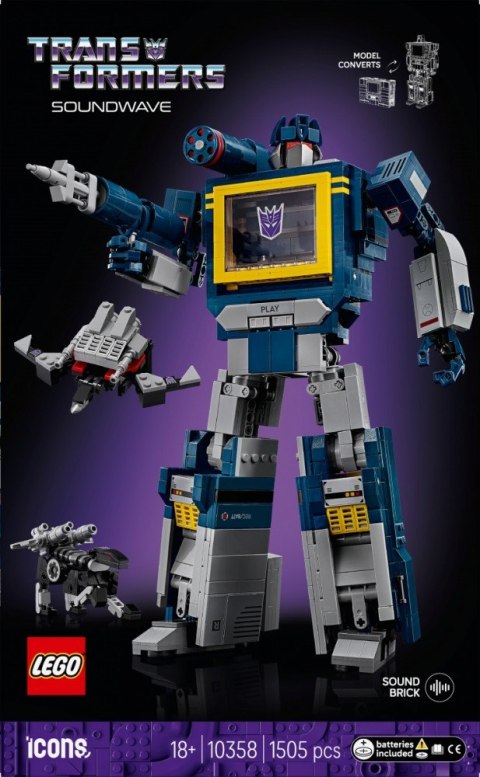 Klocki icons 10358 transformers: soundwave