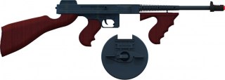 Metalowy pistolet gangsterski 8 naboi (gonher)