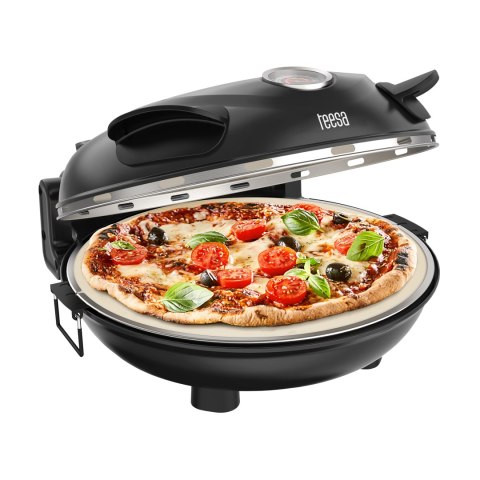 Piec do pizzy TEESA SUPREME, 1200 W, 32 cm , okienko , wyjmowany kamień