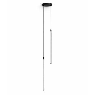 ZD180 Lampa led wisząca 2 tuby czarna