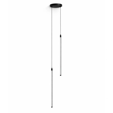 ZD180 Lampa led wisząca 2 tuby czarna
