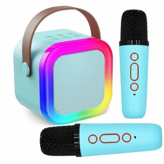 ZS55B Zestaw karaoke bluetooth głośnik + 2x mikrofon niebieski