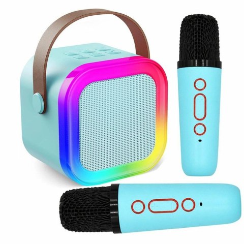 ZS55B Zestaw karaoke bluetooth głośnik + 2x mikrofon niebieski