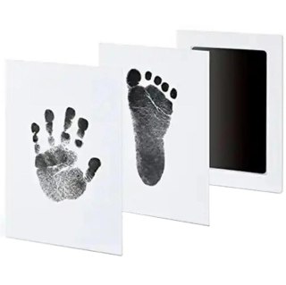 DA83 Niebrudzący odcisk rączki stópki 12,5 x 8 cm black