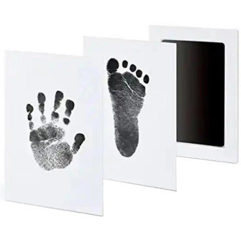 DA83 Niebrudzący odcisk rączki stópki 12,5 x 8 cm black