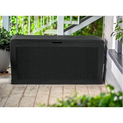Skrzynia ogrodowa Keter Samoa Rattan 270L antracyt