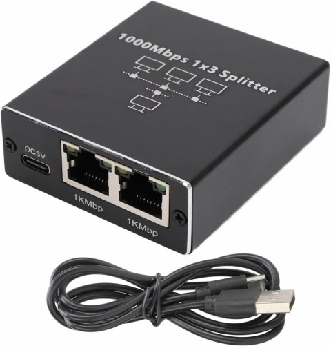 HD43A Rozdzielacz sieciowy 1x3 rj45