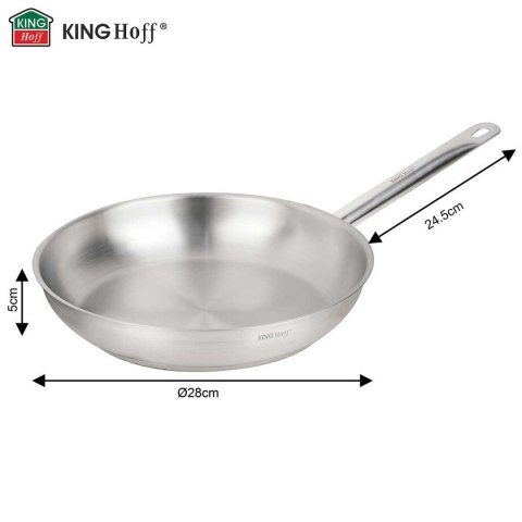PATELNIA ZE STALI NIERDZEWNEJ 21CT 28cm KINGHOFF KH-2020