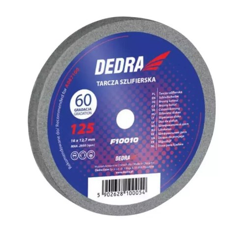 Tarcza szlifierska 125x16x12.7mm, gradacja 60