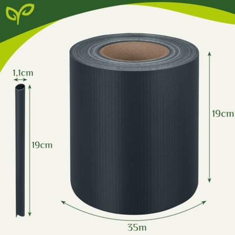 Taśma ogrodzeniowa 19cmx35m 630g/m2 antracyt 23703