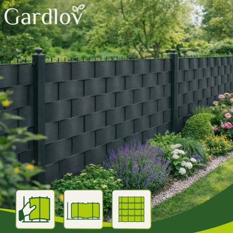 Taśma ogrodzeniowa 19cmx35m 630g/m2 antracyt 23703